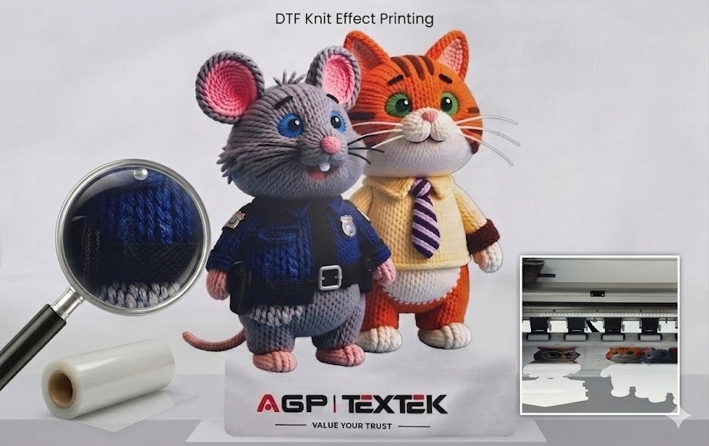 DTF knit effect printing
